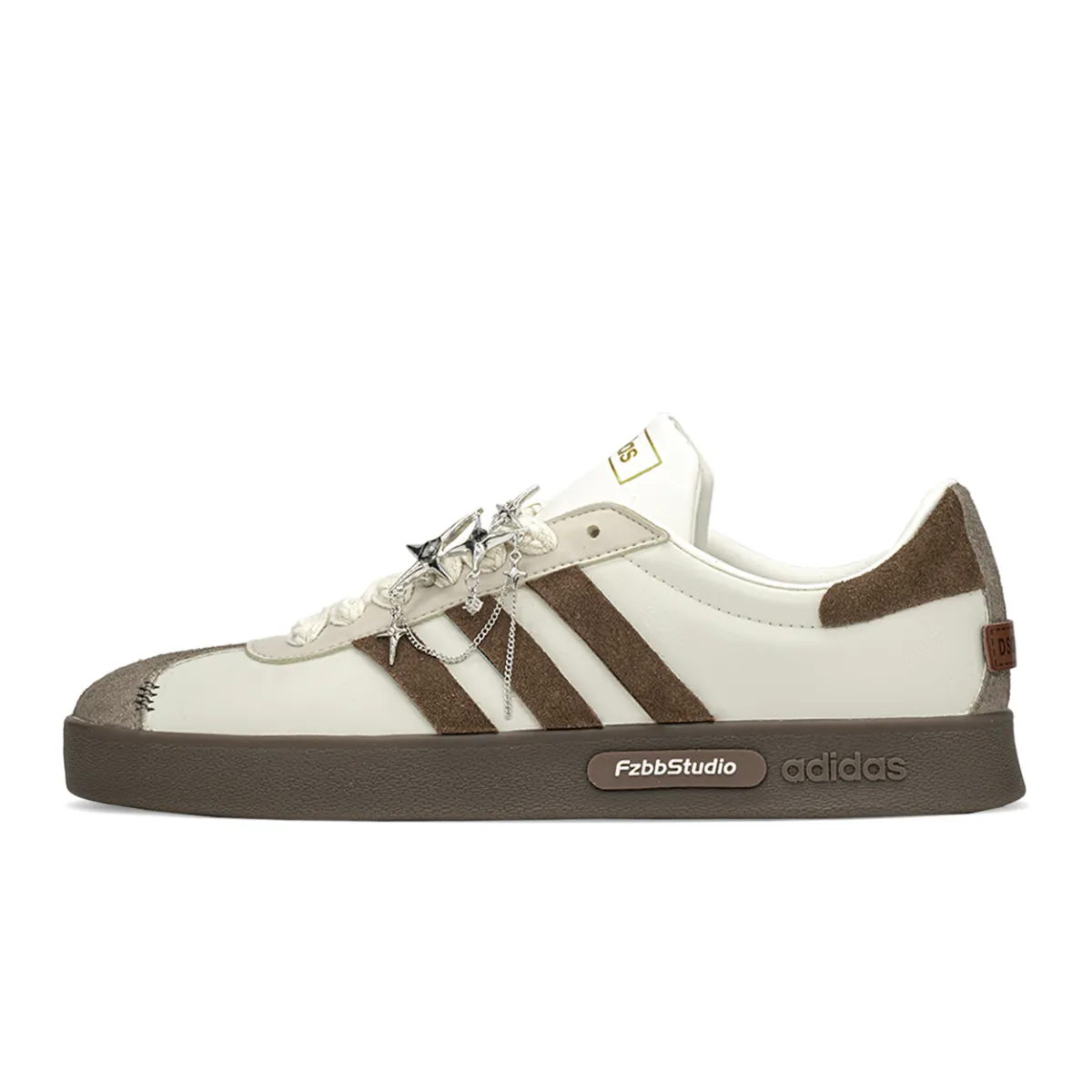 Adidas Vl Court Slip Resistant Slip Resistant Low top Skateboard Shoes Unisex Beige Red