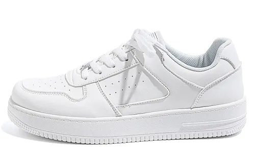 Global HUANQIU versatile casual 3.5cm height increase non-slip low-top sneakers men's white