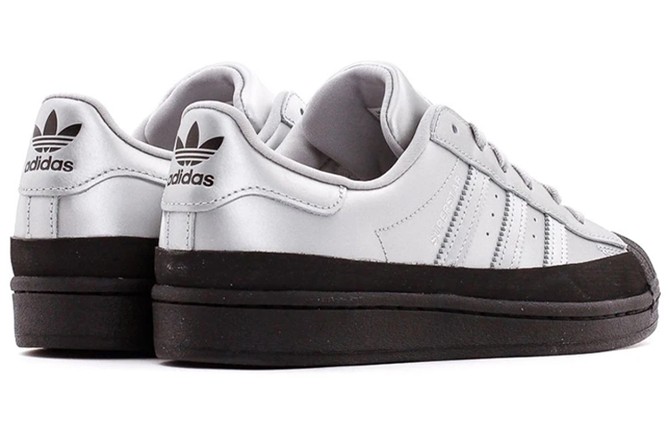 Женские кеды adidas originals SUPERSTAR (серебристо-черные) — фото 4