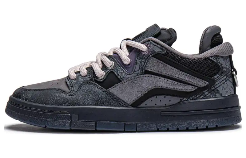PLEASURES x Li Ning Wear resistant And Lightweight Low top Skateboard Shoes Women's Black