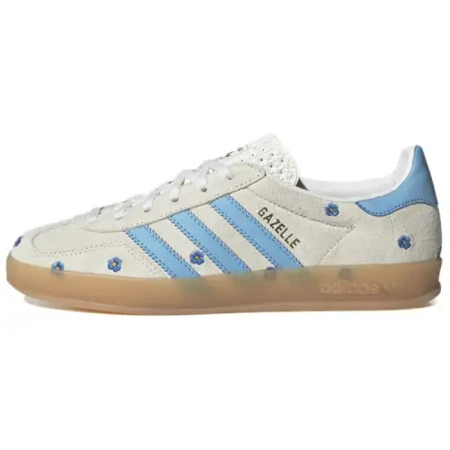 Adidas Originals GAZELLE Indoor Floral 'White Blue' Women's