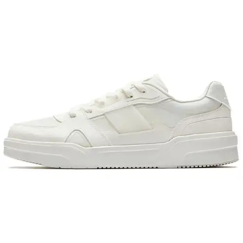 Anta Caramel Slip Resistant Abrasion Resistant Low top Skateboard Shoes Men's Ivory White