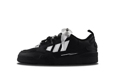 Adidas Originals Adi2000 Slip Resistant, Abrasion Resistant, Lightweight Low top Skateboard Shoes Unisex Black Silver
