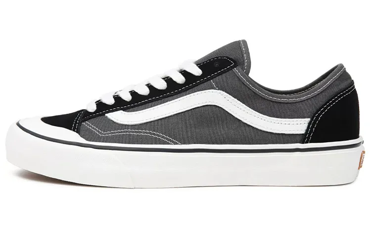 Vans Style 136 Decon Vr3 Abrasion Resistant Lightweight Low top Skateboard Shoes Unisex Black Gray