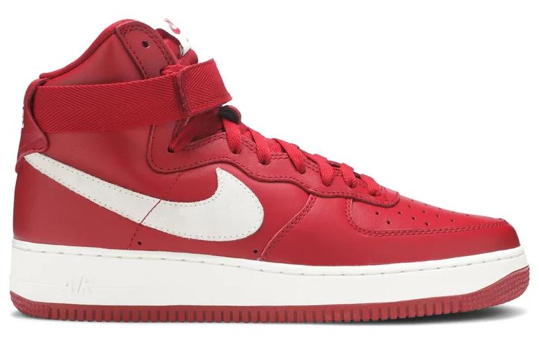Мужские кеды Nike Air Force 1 2015 (красно-белые) — 体育红/白 — фото 2