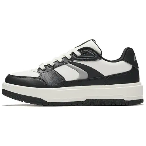 Anta 982 Slip Resistant Abrasion Resistant Low top Skateboard Shoes Women's White Black
