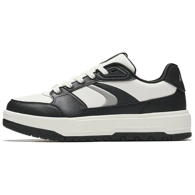 Anta 982 Slip Resistant Abrasion Resistant Low top Skateboard Shoes Women's White Black