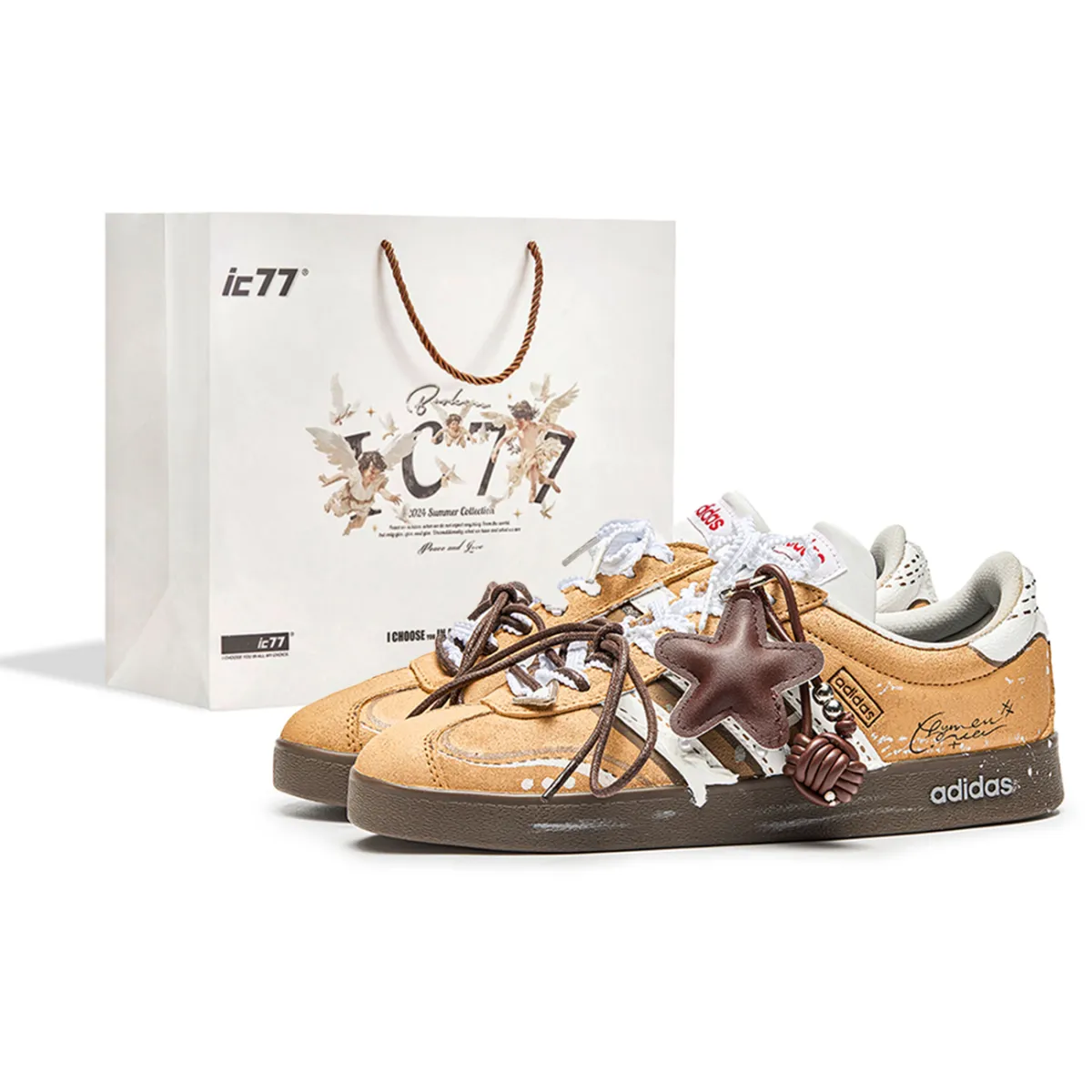 Adidas IC77 Box, Caramel Macchiato Slip Resistant Cushioning Abrasion Resistant
