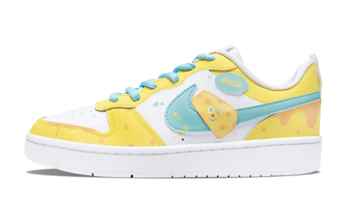 Nike Court Borough 2 Low top Skateboard Shoes Women's Light Yellow