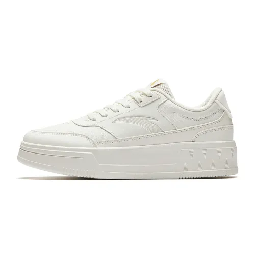 Anta Dancing Abrasion Resistant Height Increasing Low top Skateboard Shoes Women's White
