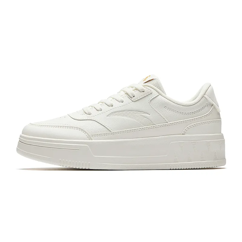 Anta Dancing Abrasion Resistant Height Increasing Low top Skateboard Shoes Women's White