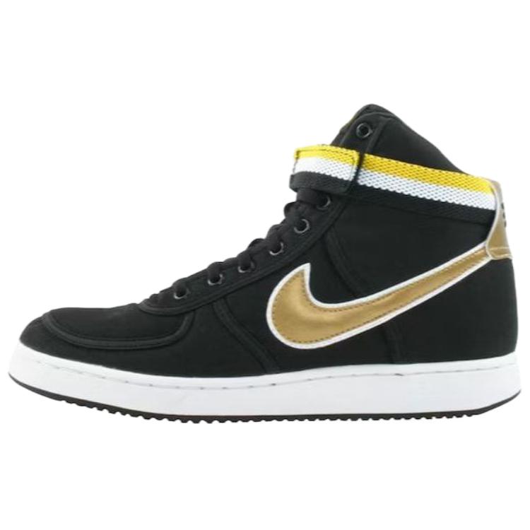 Nike Vandal High Supreme Black Metallic Gold Yellow Streak