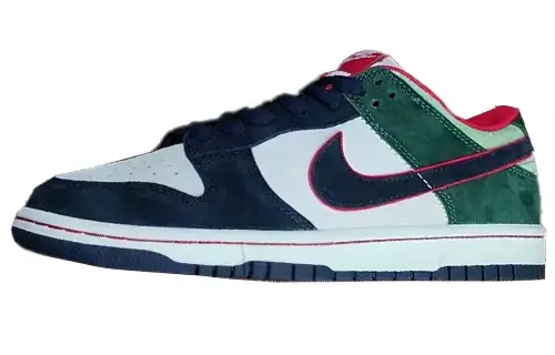 Nike Dunk Comfortable Slip Resistant, Abrasion Resistant, Lightweight Low top Skateboard Shoes Men's White Blue