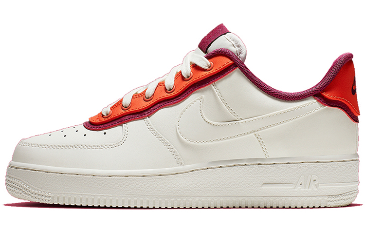 Nike Air Force 1 07 AF1 Air Force 1 Low-top Shoes Women's Beige Red