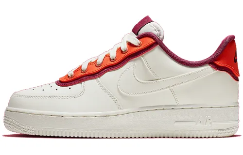 Nike Air Force 1 07 AF1 Air Force 1 Low-top Shoes Women's Beige Red
