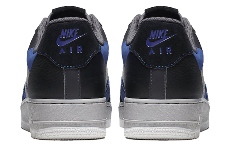 Кеды Nike Air Force 1 (сине-черно-серые) — Серый — фото 4