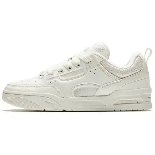 Anta Lightweight Height Increasing Low top Skateboard Shoes Women's Ivory White