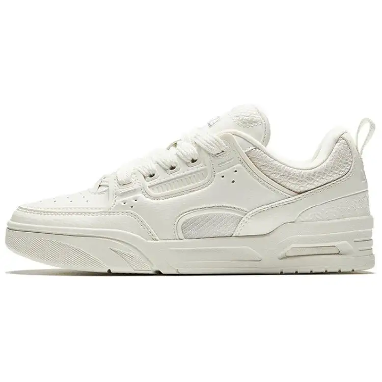 Anta Lightweight Height Increasing Low top Skateboard Shoes Women's Ivory White