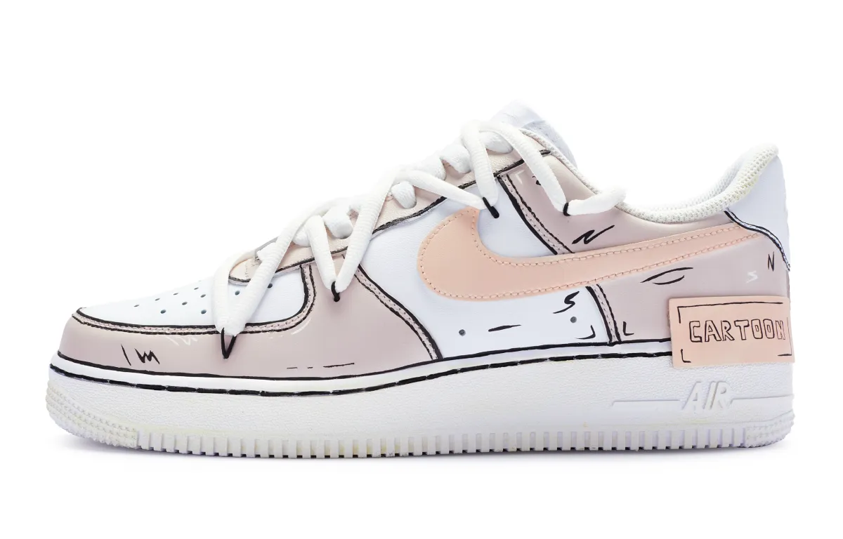 Nike Air Force 1 Low top Skateboard Shoes Women's White Pink