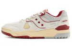 Saucony CROSS 90 Leather Casual Slip Resistant Abrasion Resistant Low top Skateboard Shoes Unisex Red White