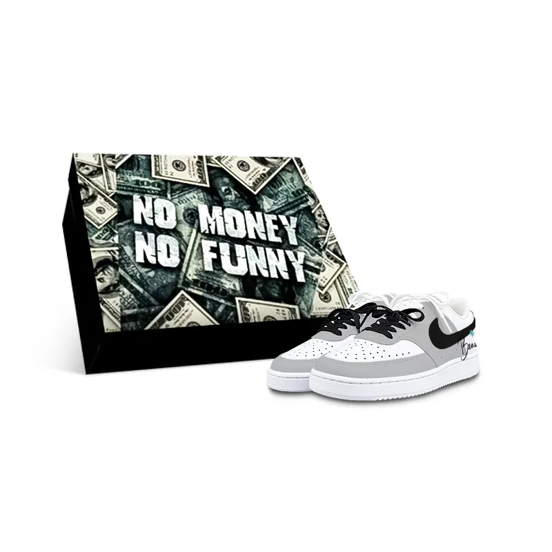 Nike Court Vision 1 Low top Skateboard Shoes Women's White Gray