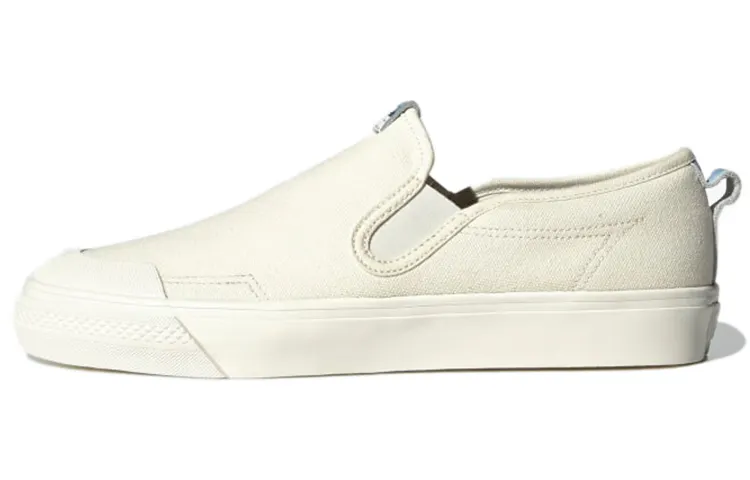 Adidas Originals NIZZA Canvas Slip Resistant Low top Skateboard Shoes Unisex Ecru