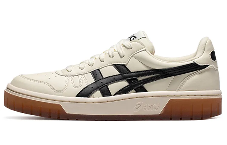 ASICS Court MZ Synthetic Leather Cushioning Support Low top Skateboard Shoes Unisex Beige White Black Summer