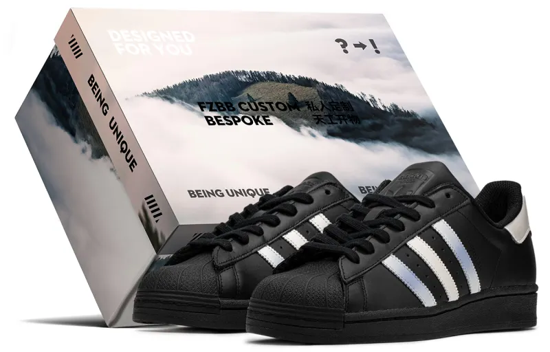 Adidas Originals Superstar Low top Skateboard Shoes Unisex Black Silver