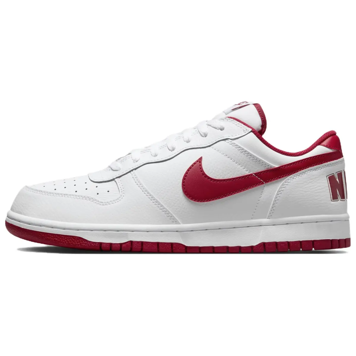 Nike Big Low Casual Low top Skateboard Shoes Men's White Red