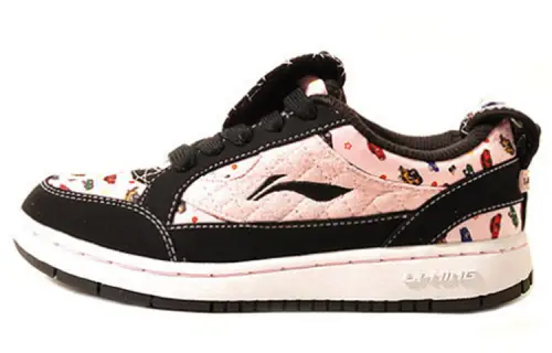 Li Ning Skateboard Shoes Women's Low Top Black/White