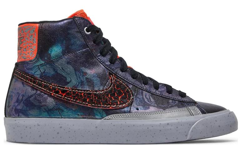 Мужские кеды Nike Blazer Premium QS (пурпурно-красные) — 腥红/黑/紫 — фото 2