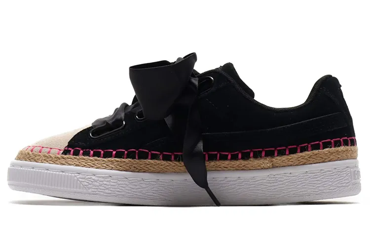 PUMA Suede Heart Sneakerdrille Ribbon Black/Pink Women's