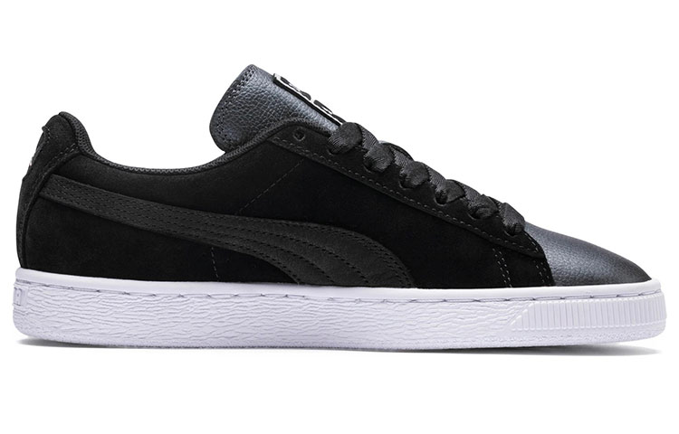 Женские кроссовки PUMA Suede Shimmer (черно-серые) — фото 2