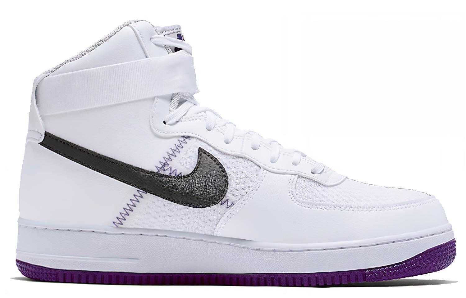 Мужские кроссовки Nike Air Force 1 (бело-фиолетовый) — фото 2