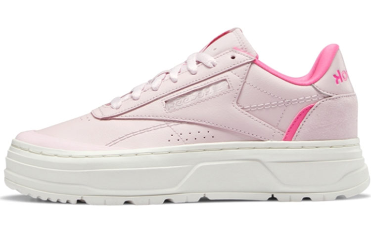 Reebok Club C Double GEO wear-resistant and non-slip low-cut casual sneakers for women, pink