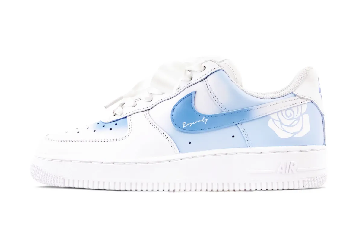 Nike Air Force 1 Slip Resistant, Abrasion Resistant, Lightweight Low top Skateboard Shoes Women's Blue White