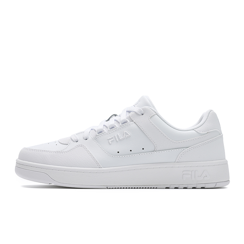 FILA TARGA 1 Synthetic Leather, Split Cow Leather Low top Skateboard Shoes Men's White