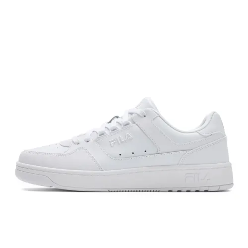 FILA TARGA 1 Synthetic Leather, Split Cow Leather Low top Skateboard Shoes Men's White