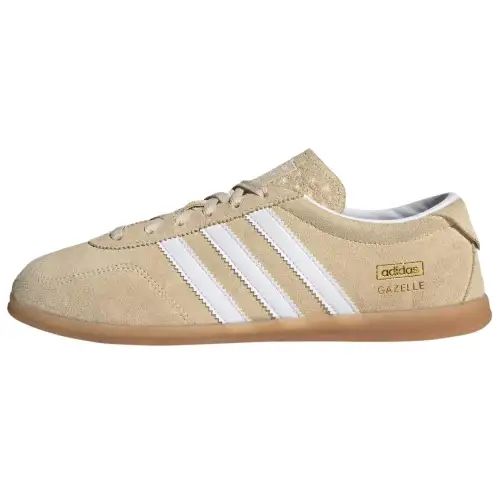 Adidas Originals Gazelle Abrasion Resistant Abrasion Resistant Low top Skateboard Shoes Women's Beige