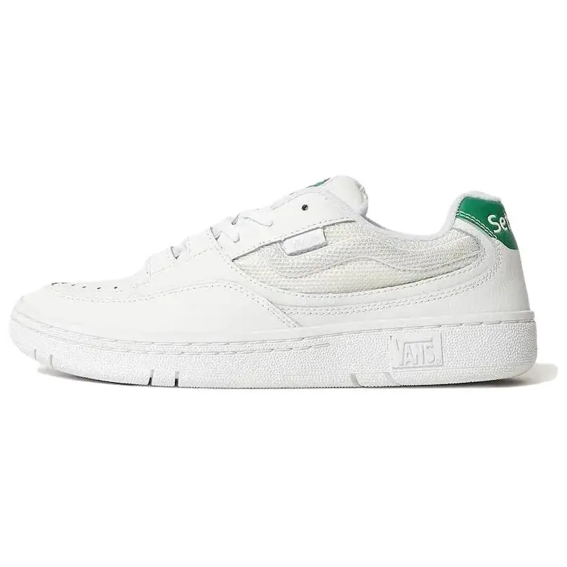 Setinn x Vans Speed Skateboard Shoes Unisex White Green