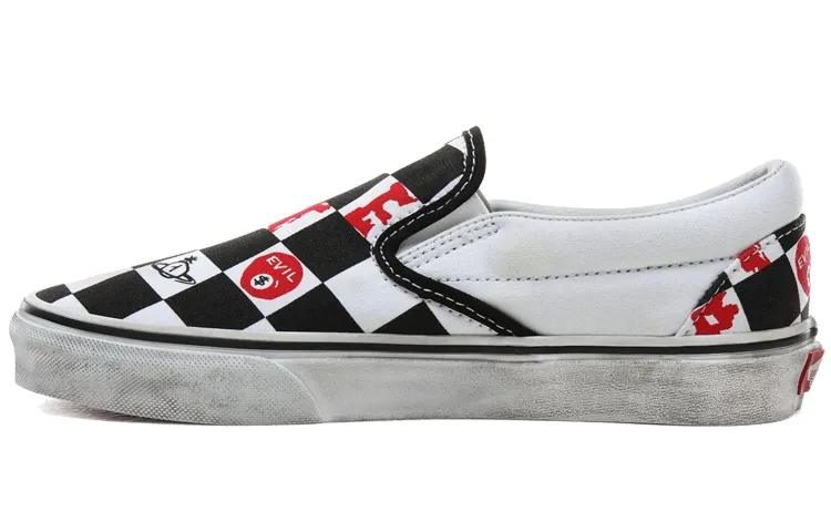 Vans x Vivienne Westwood Slip on Coverage Low top Skateboard Shoes Unisex Black White