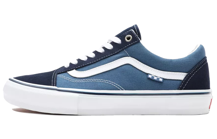 Old Skool Skate Vans 'Navy Checkerboard'