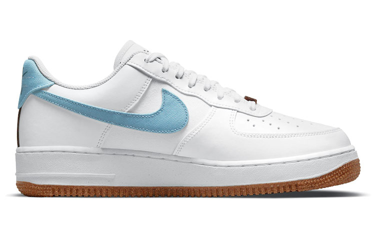 Мужские кроссовки Nike Air Force 1 '07 LV8 "Indigo" (бело-синие) — Белый / синий — фото 2