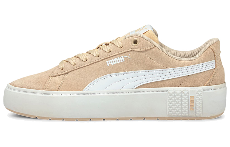 PUMA Puma Smash series platform v2 suede low top sneakers women's khaki white
