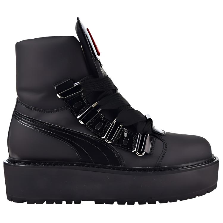 Женские кеды PUMA Fenty x Sb Black Eyelet Rihanna (черные) — фото 2