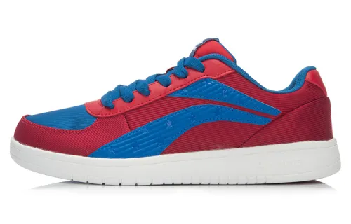 Li Ning Wave Super Wave Lightweight, Wear resistant, And Non slip Low top Classic Skateboard Shoes Unisex Red Blue