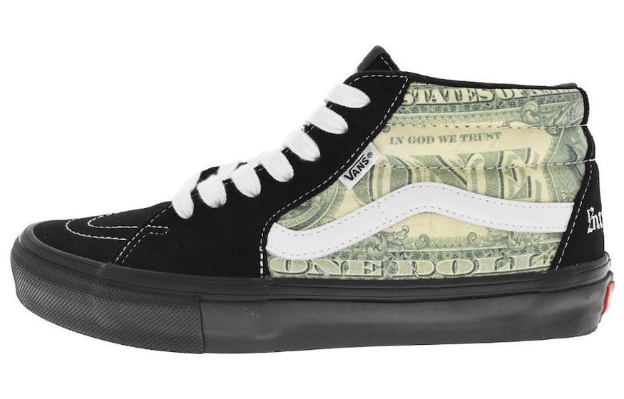 Grosso Supreme x Grosso Skate Vans Mid 'Dollar Bill - Black'
