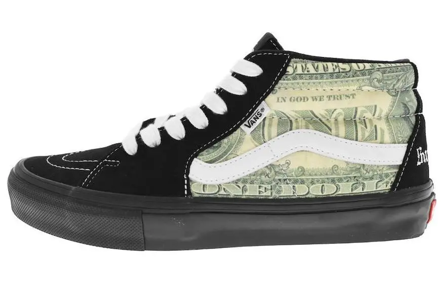 Grosso Supreme x Grosso Skate Vans Mid 'Dollar Bill - Black'