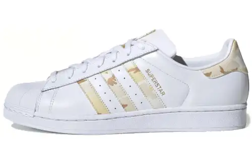 Adidas Originals Superstar Collection Shell Head Low top Skateboard Shoes Unisex White Brown