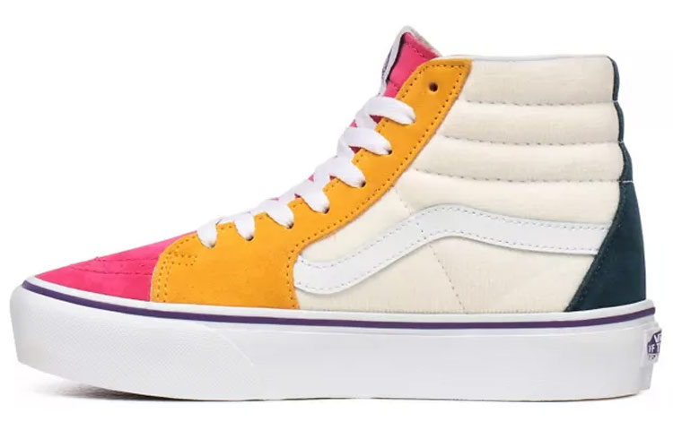 Женские кеды Vans SK8 Platform 2.0 (бело-желто-красный) — Белый / жёлтый / красный — фото 1
